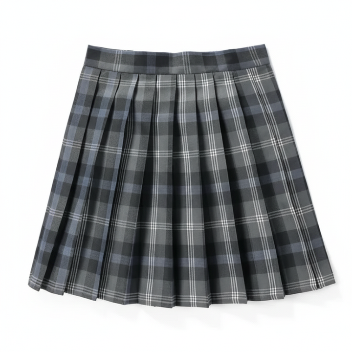 Charlotte | Women's Mini Skirt With Pleated Design And Check Pattern | Preppy
