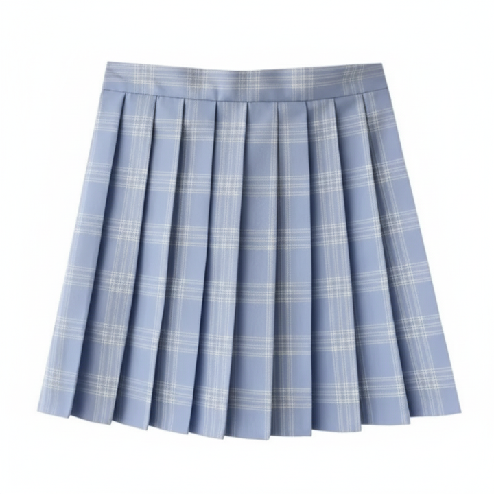 Charlotte | Women's Mini Skirt With Pleated Design And Check Pattern | Preppy