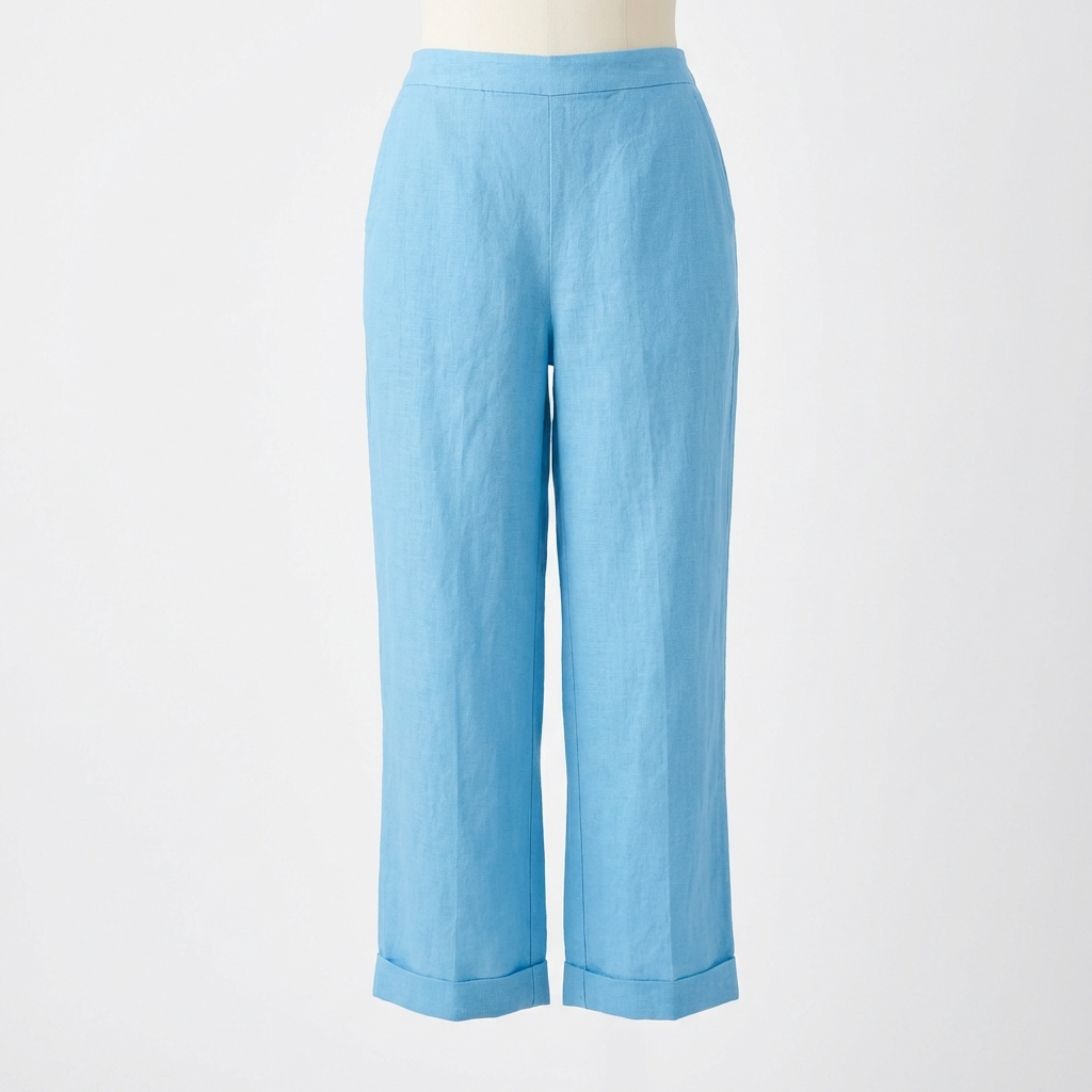 Emma | Women’s Linen Trousers With Straight Leg Silhouette And Side Pockets | Relaxed