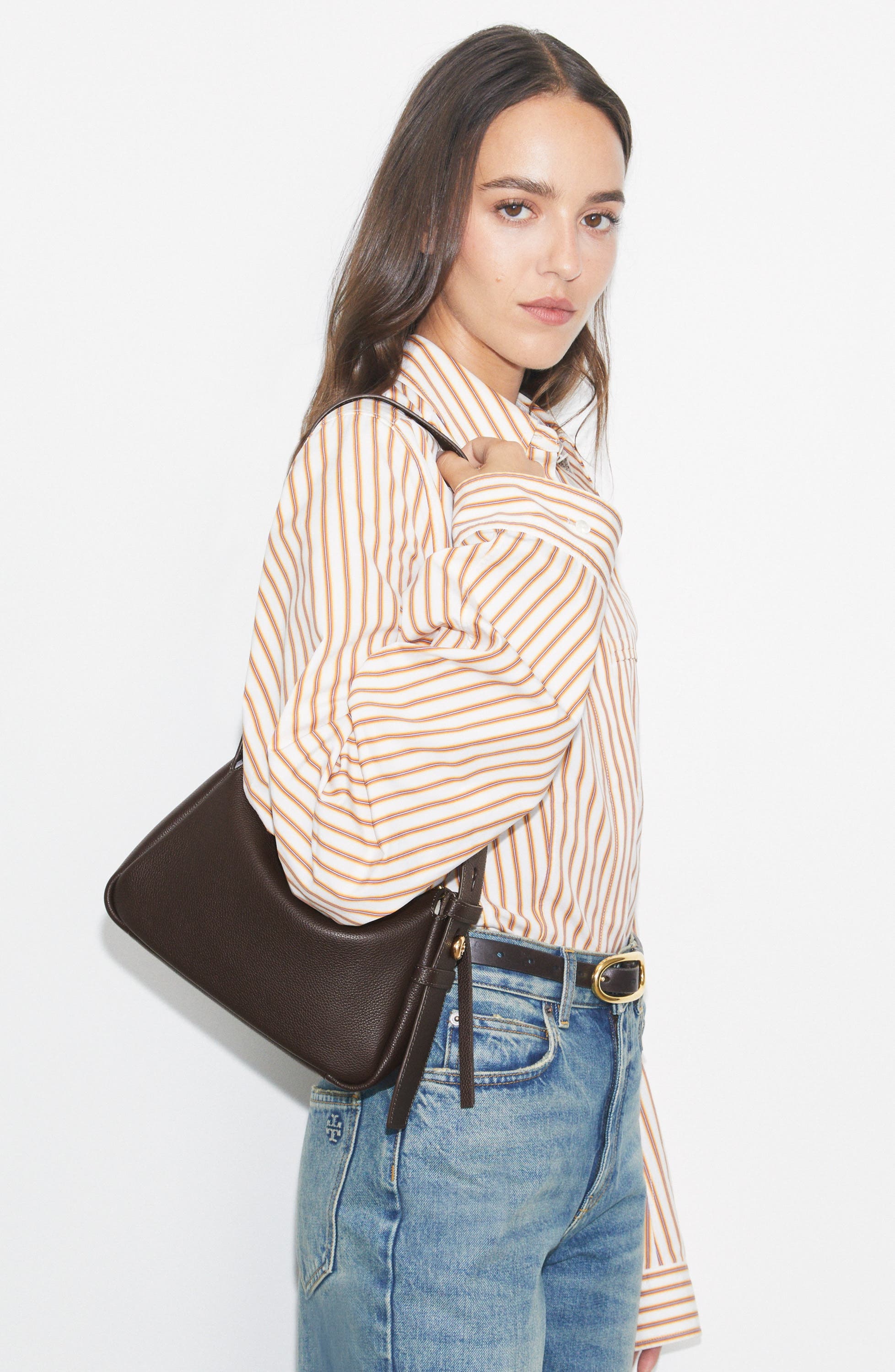 Emma | Women's Shoulder Bag With Knotted Handle And Golden Hardware | Chic