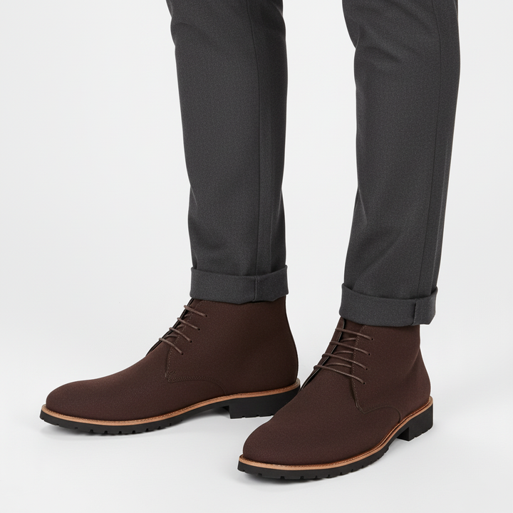 Ethan | Men's Lace-Up Boots With Ankle Height And Lug Sole | Casual