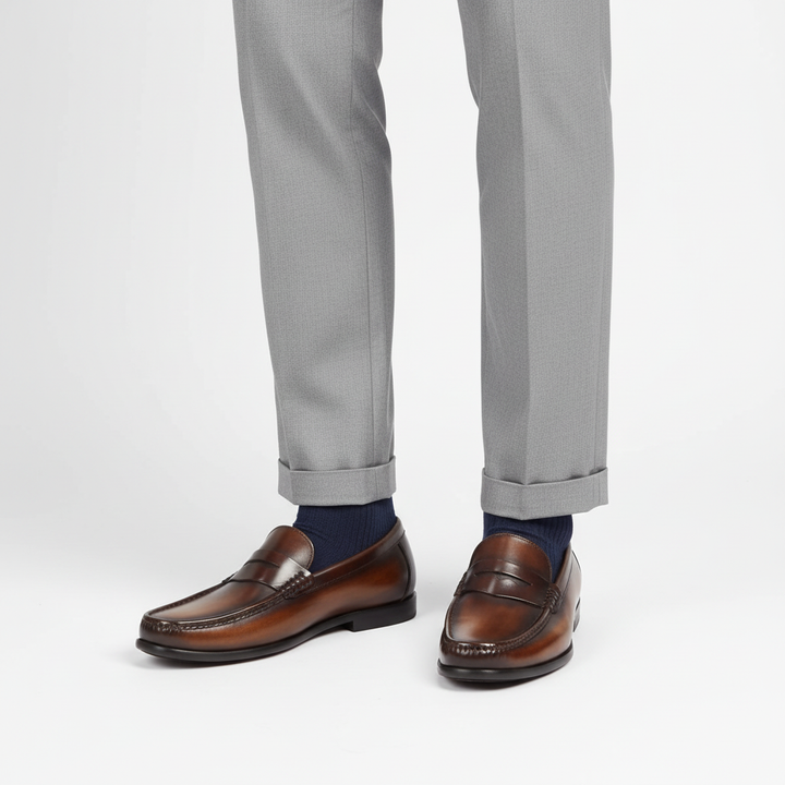 Ethan | Men's Loafer With Slip On Design And Sleek Panel Detail | Formal