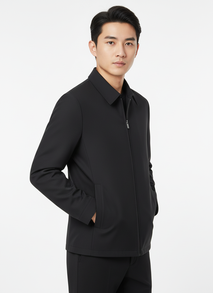 Ethan | Men's Trench Coat With Zip Closure And Side Pockets | Modern