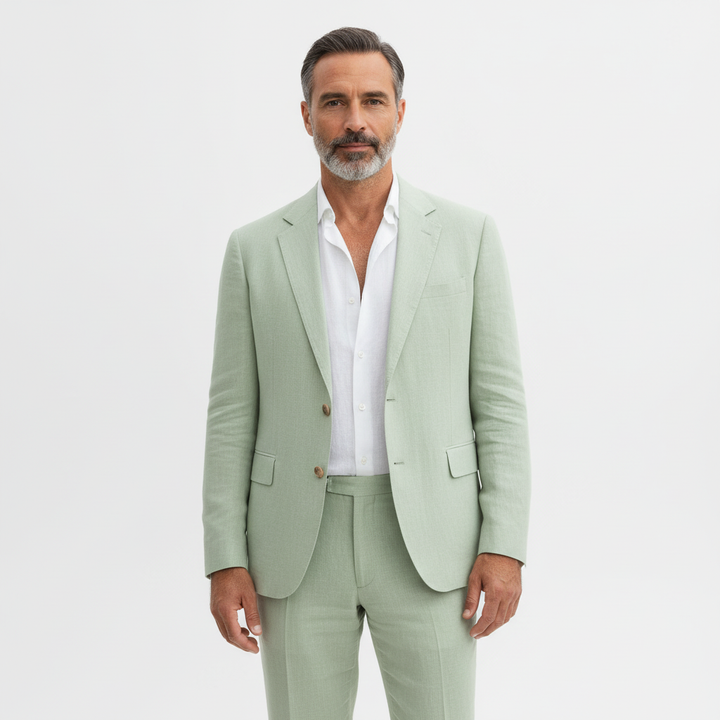Ethan | Men's Two Piece Suit With Notch Lapel And Tailored Fit | Elegant