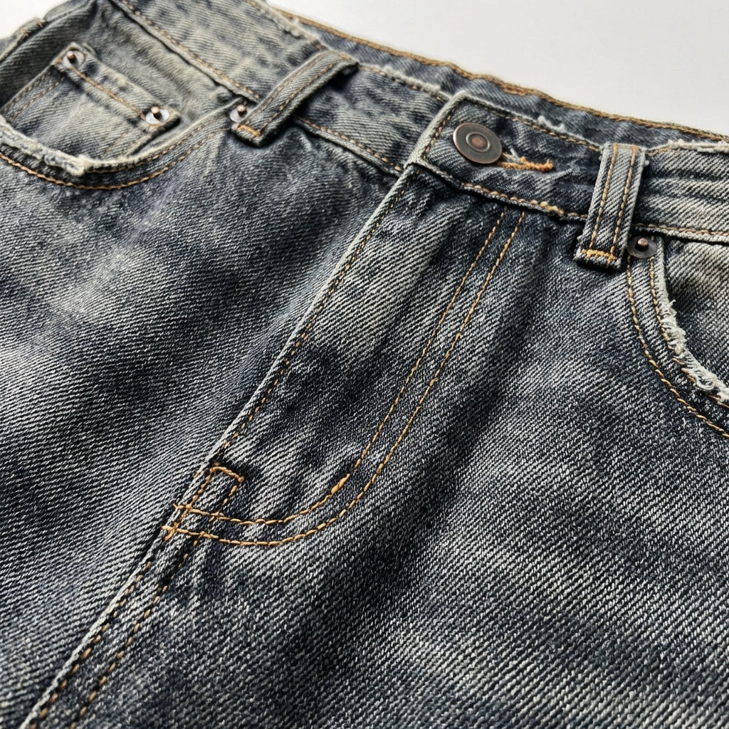 Freya | Women’s Baggy Jeans With Faded Wash Detail And Wide Leg | Street