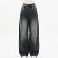 Freya | Women’s Baggy Jeans With Faded Wash Detail And Wide Leg | Street