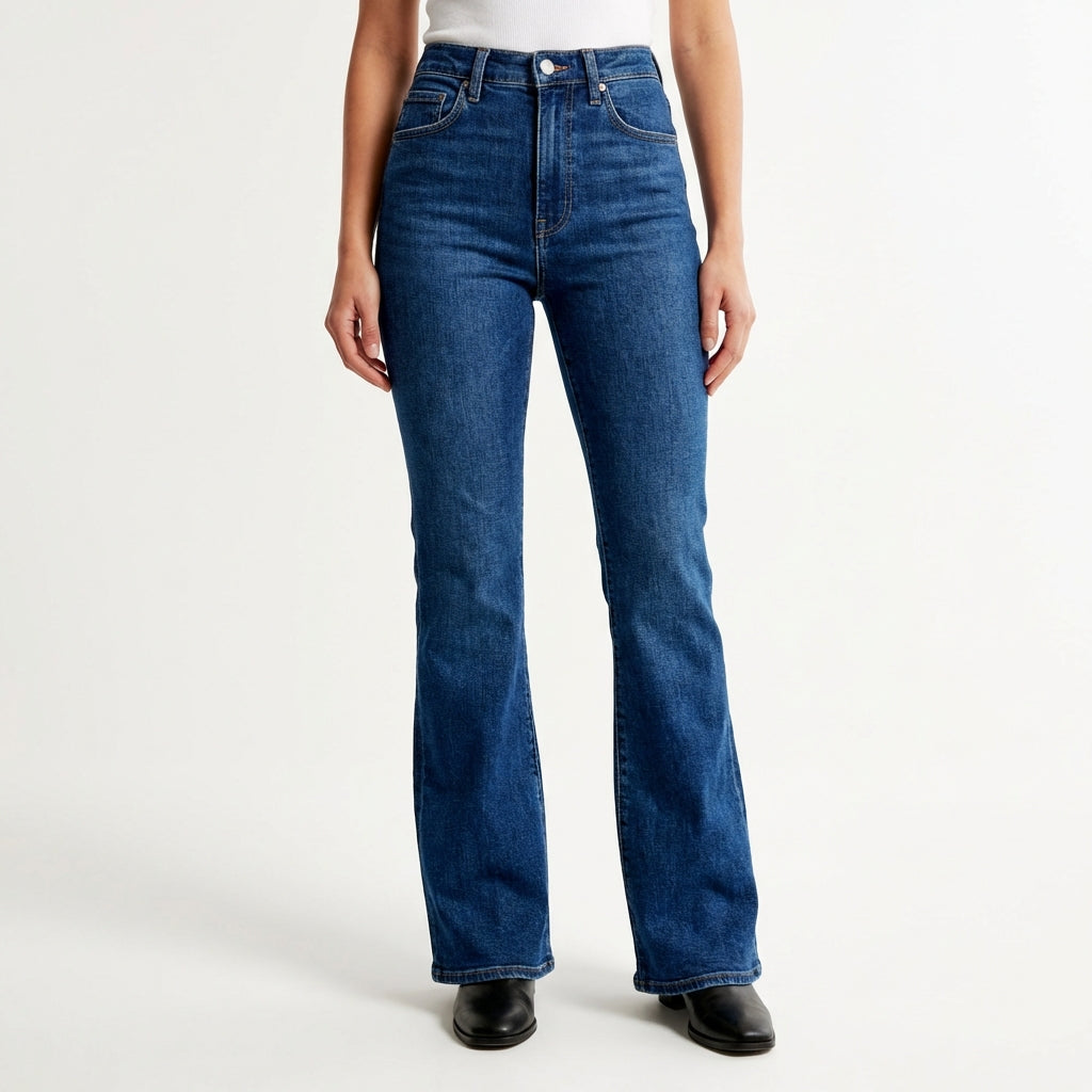 Freya | Women’s Flared Jeans With High Waist And Flared Leg Silhouette | Retro