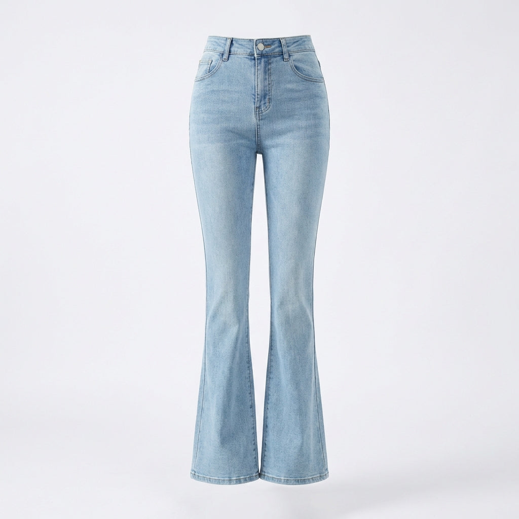 Freya | Women’s High Waist Jeans With Flared Leg Silhouette And Slim Fit | Chic