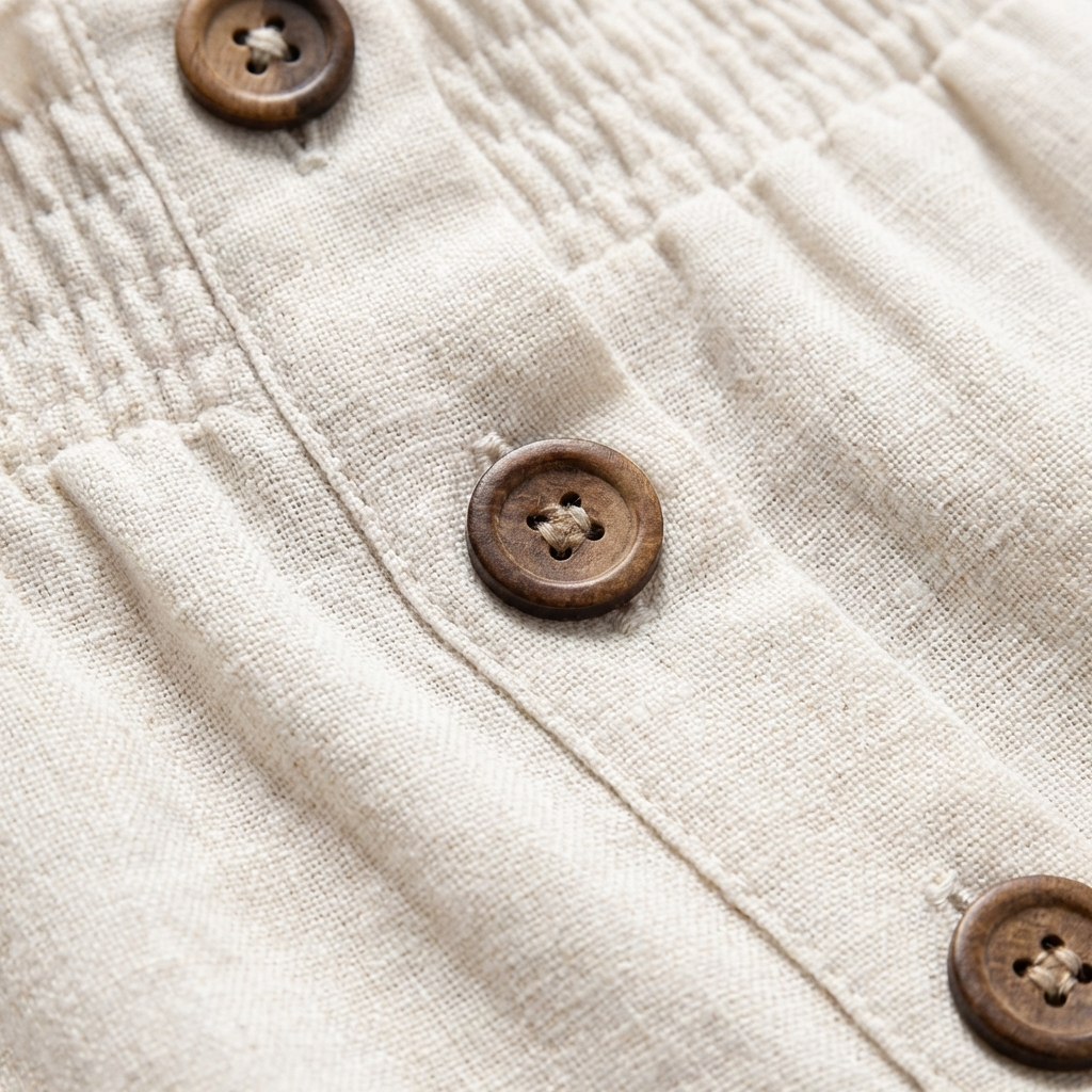 Freya | Women’s Linen Trousers With Button Front And Elastic Waistband | Relaxed