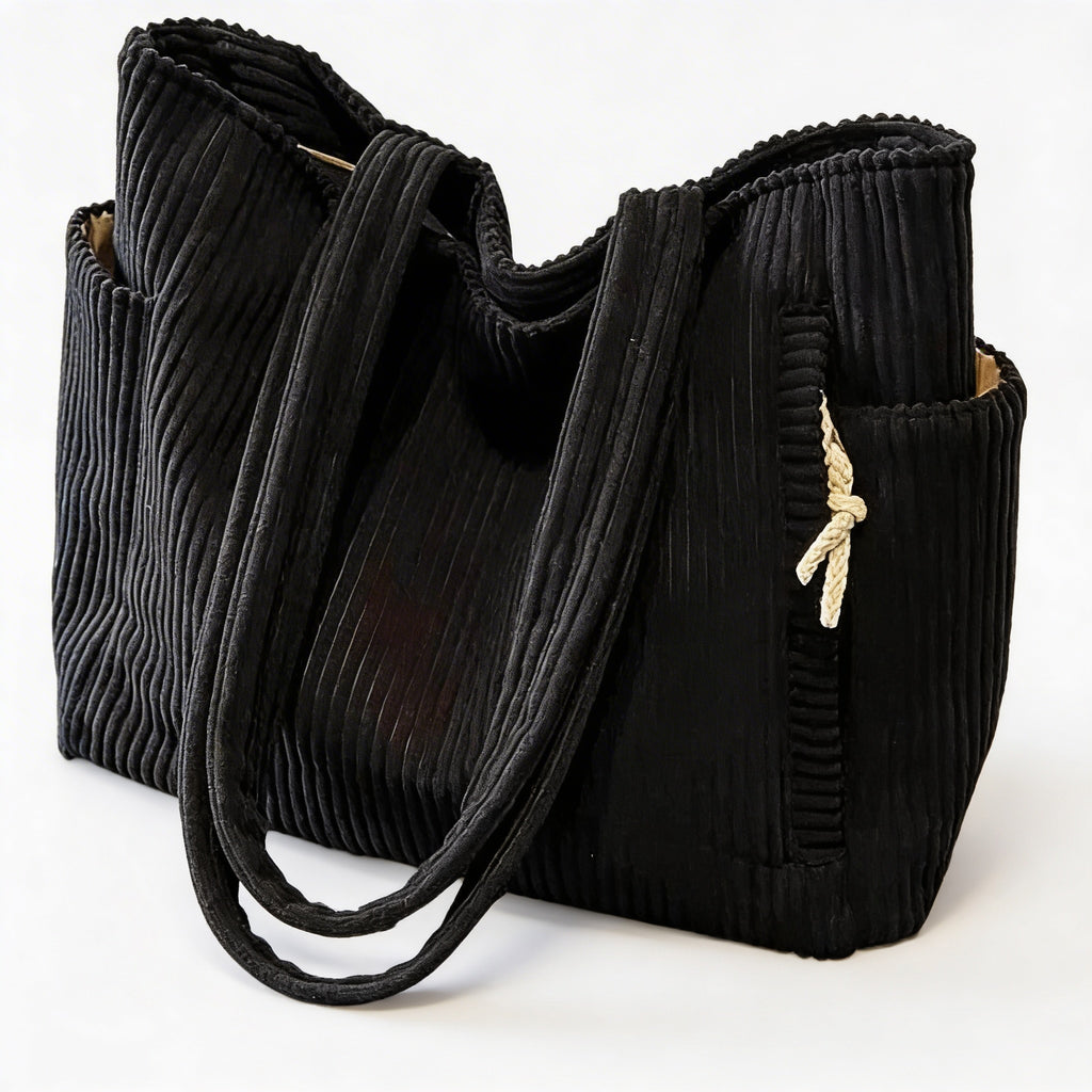 Freya | Women’s Tote Bag With Ribbed Texture And Pockets | Casual