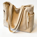 Freya | Women’s Tote Bag With Ribbed Texture And Pockets | Casual