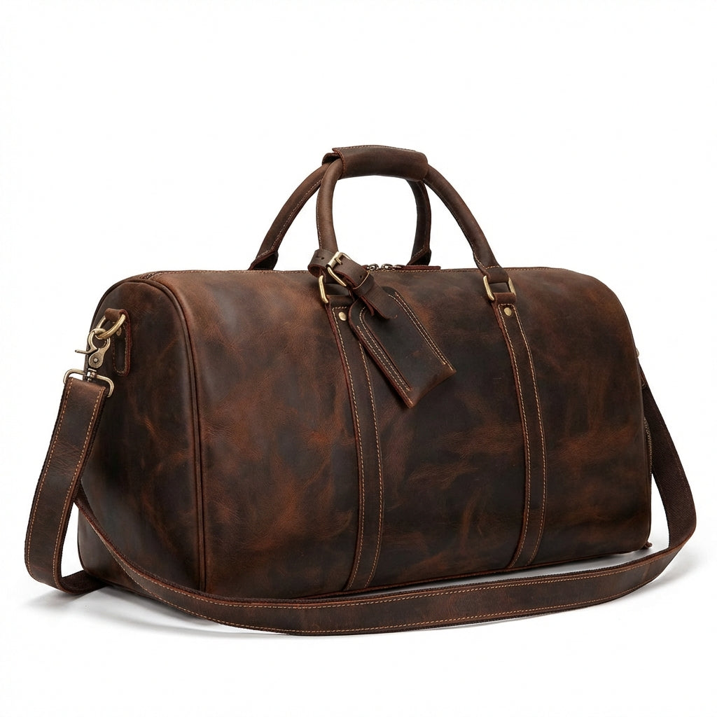George | Unisex Duffel Bag With Structured Body And Contrast Stitching | Travel
