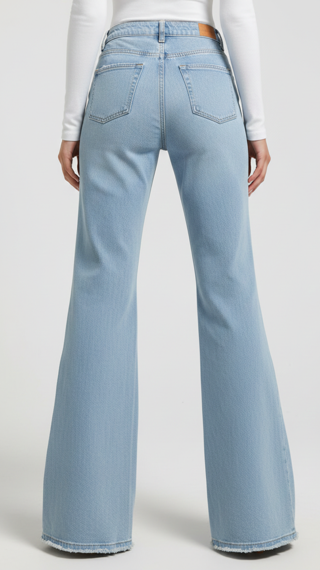 Grace | Women’s High Waisted Flared Denim Jeans With Exposed Seams