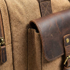 Harlan | Unisex Weekend Duffel Bag With Canvas Body And Leather Trim | Travel Classic
