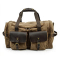 Harlan | Unisex Weekend Duffel Bag With Canvas Body And Leather Trim | Travel Classic