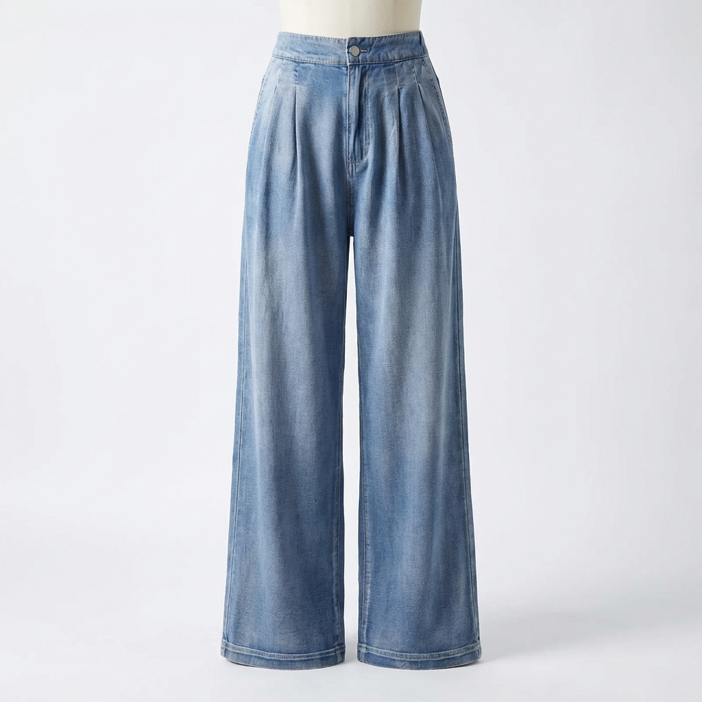 Harper | Women’s Baggy Jeans With Wide Leg Silhouette And Elastic Waist | Casual