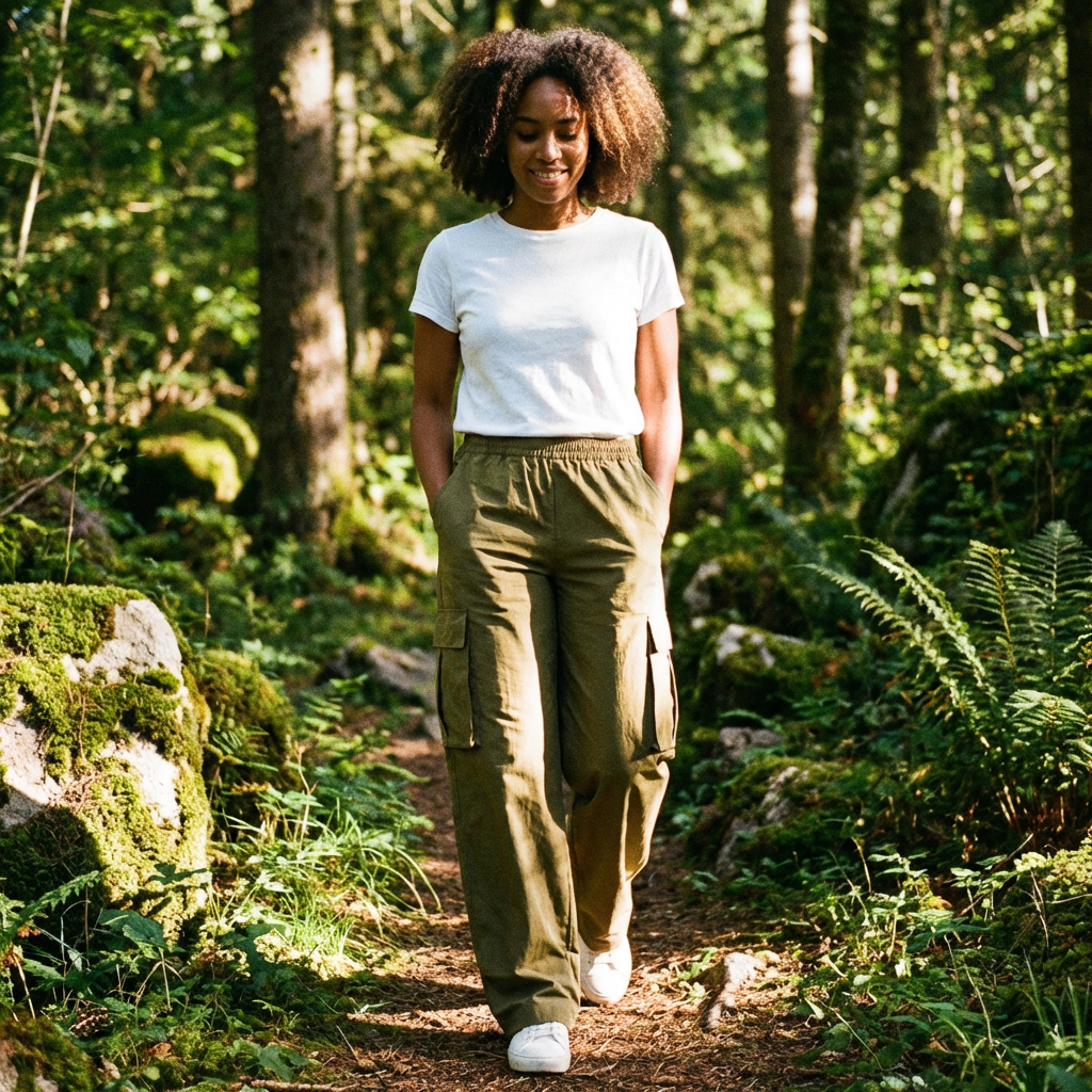 Harper | Women’s Cargo Trouser With Side Cargo Pockets And Elastic Waist | Street