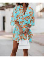 Harper | Women’s Floral Dress With V-Neckline And Tie Waist