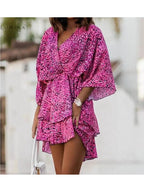 Harper | Women’s Floral Dress With V-Neckline And Tie Waist