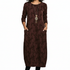 Harper | Women's Wedding Guest Dress With Long Sleeves And Side Pockets | Casual