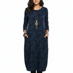 Harper | Women's Wedding Guest Dress With Long Sleeves And Side Pockets | Casual