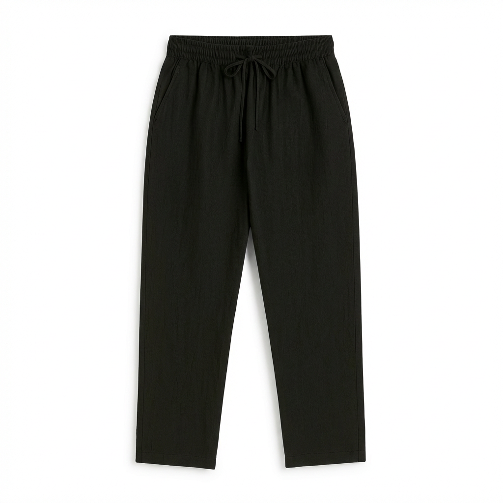Harry | Men’s Linen Trouser With Elastic Waistband And Drawstring | Casual