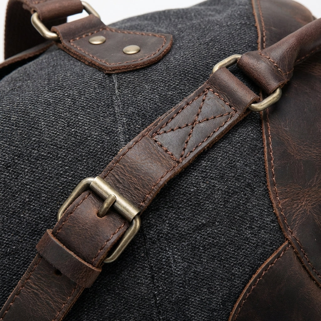 Harry | Unisex Duffel Bag With Front Flap Pocket And Buckle Straps | Travel