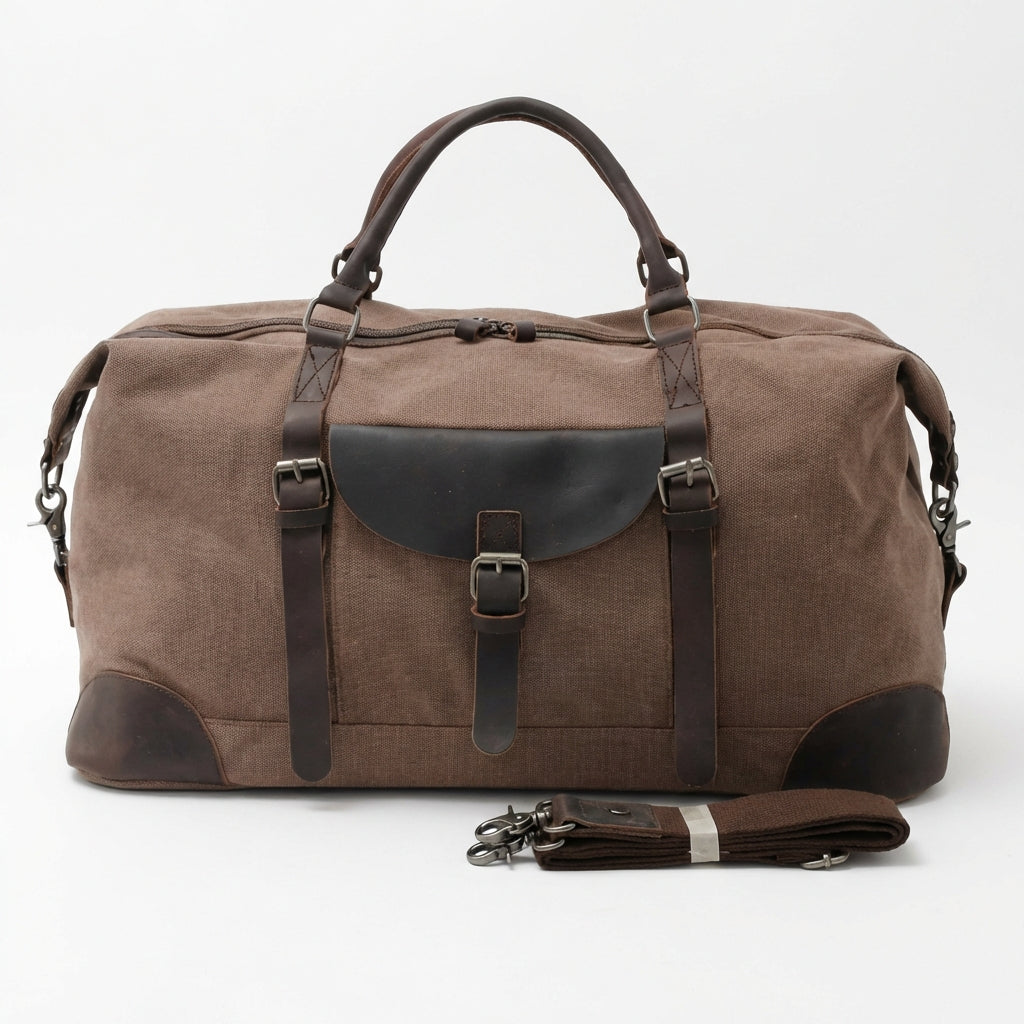 Harry | Unisex Duffel Bag With Front Flap Pocket And Buckle Straps | Travel