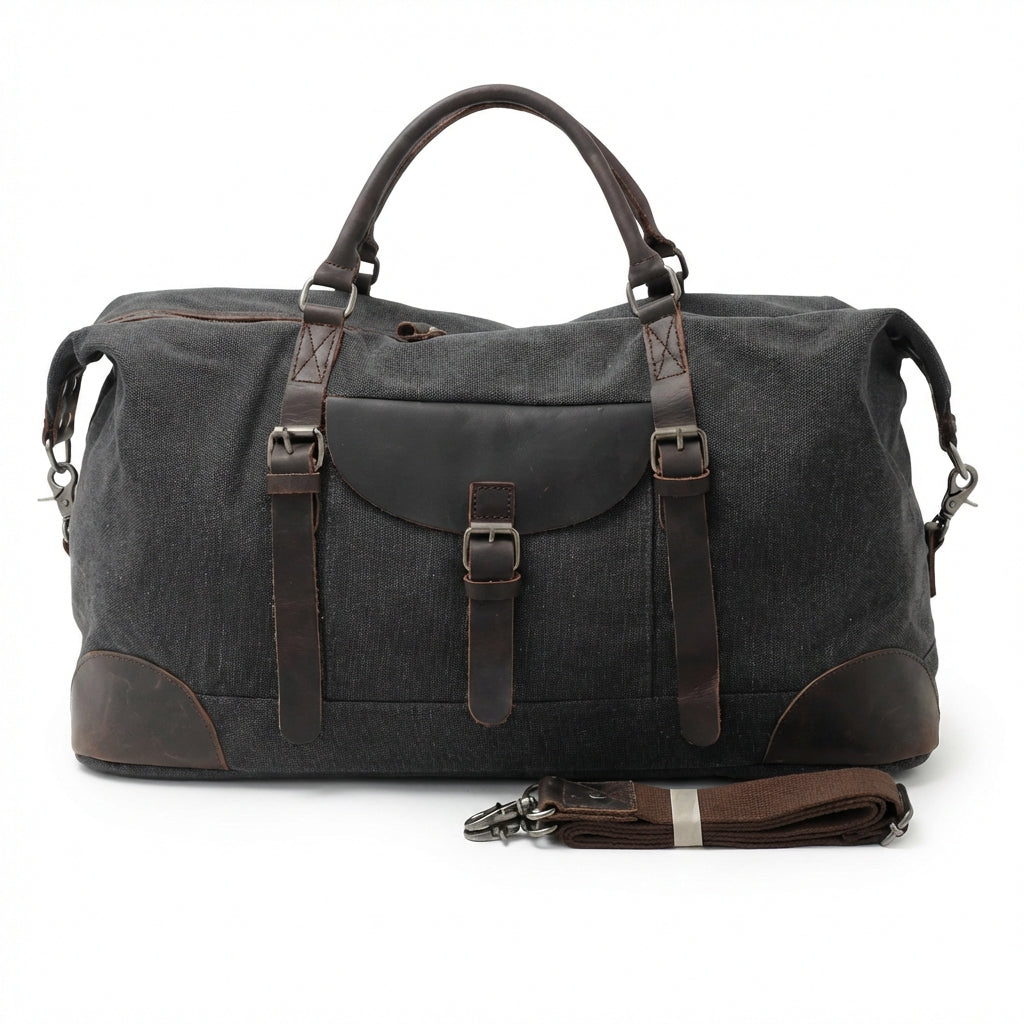Harry | Unisex Duffel Bag With Front Flap Pocket And Buckle Straps | Travel