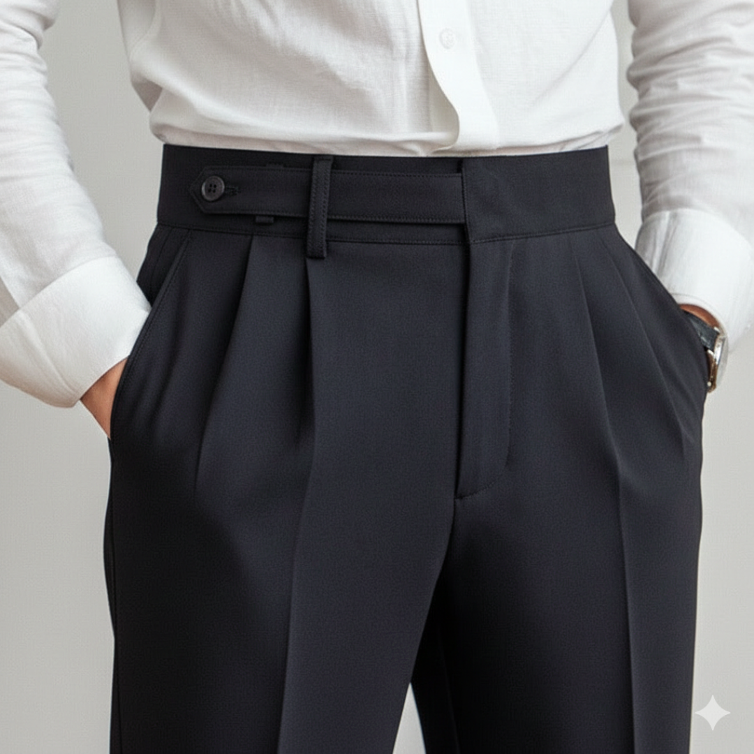 Hawthorne | Men’s Pantalon With Pleated Front And Tapered Leg