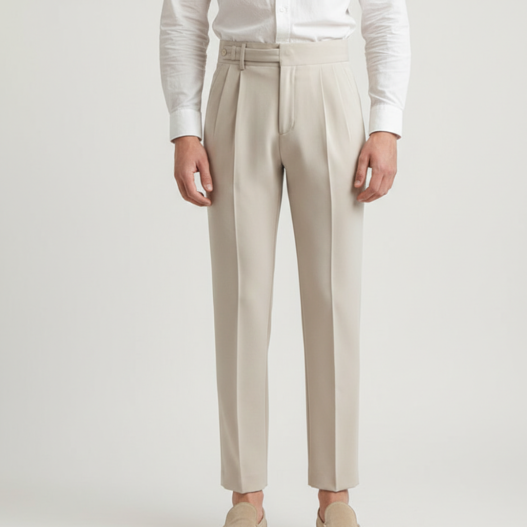 Hawthorne | Men’s Pantalon With Pleated Front And Tapered Leg