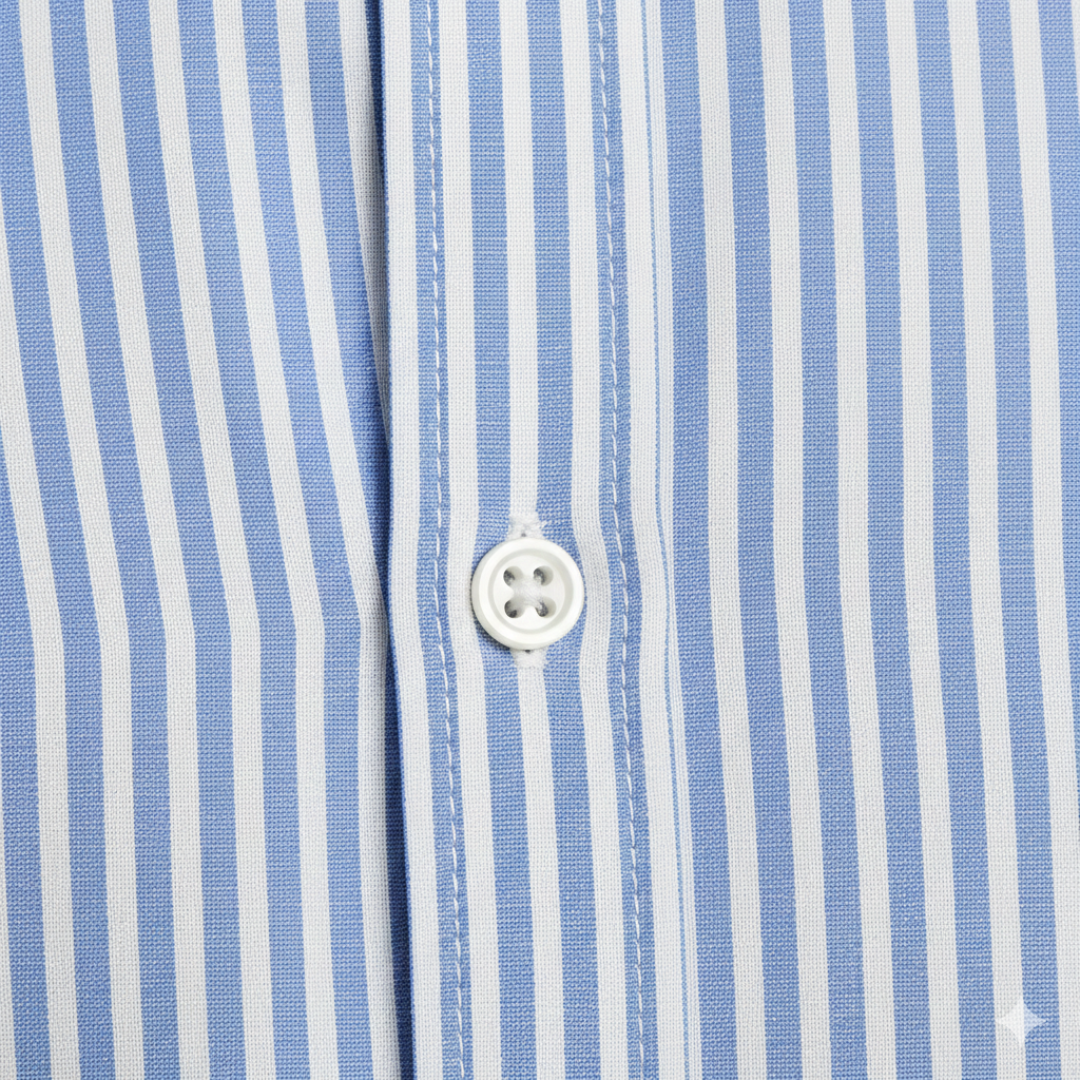 Hudson | Men’s Overshirt With Vertical Stripes And Long Sleeves