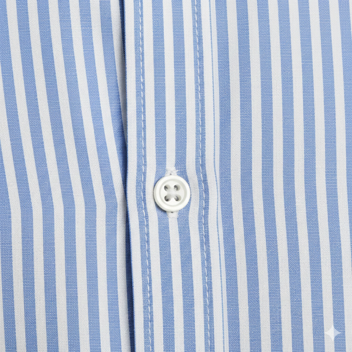 Hudson | Men’s Overshirt With Vertical Stripes And Long Sleeves