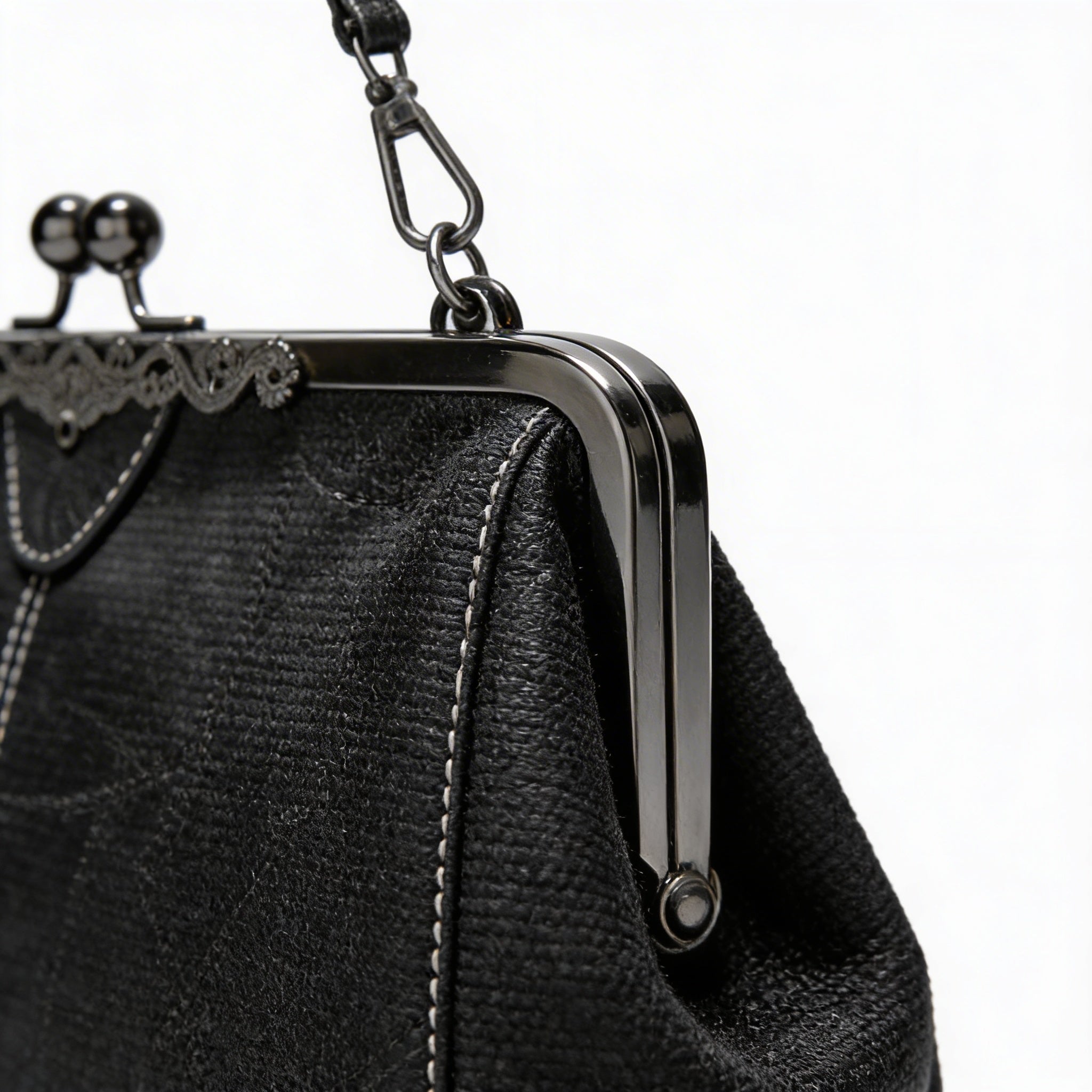 Isla | Women’s Crossbody Bag With Clasp Closure And Contrast Stitching | Vintage