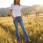 Isla | Women’s Flared Jeans With Flared Leg Silhouette And Front Pockets | Retro