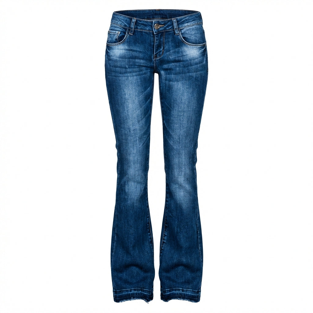 Isla | Women’s Flared Jeans With Flared Leg Silhouette And Front Pockets | Retro