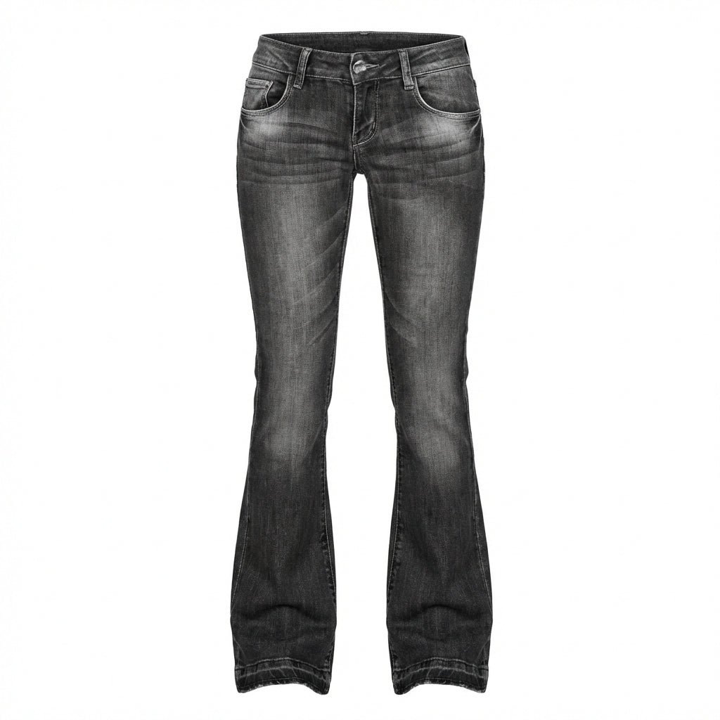 Isla | Women’s Flared Jeans With Flared Leg Silhouette And Front Pockets | Retro