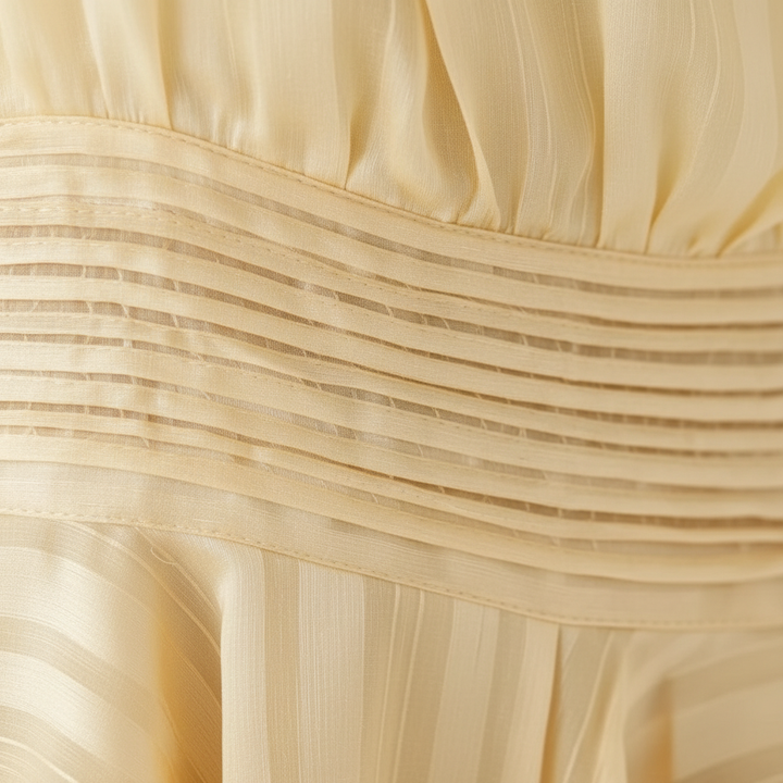 Isla | Women’s Halter Mini Dress With Pleated Bodice And Ruffle Hem | Elegant