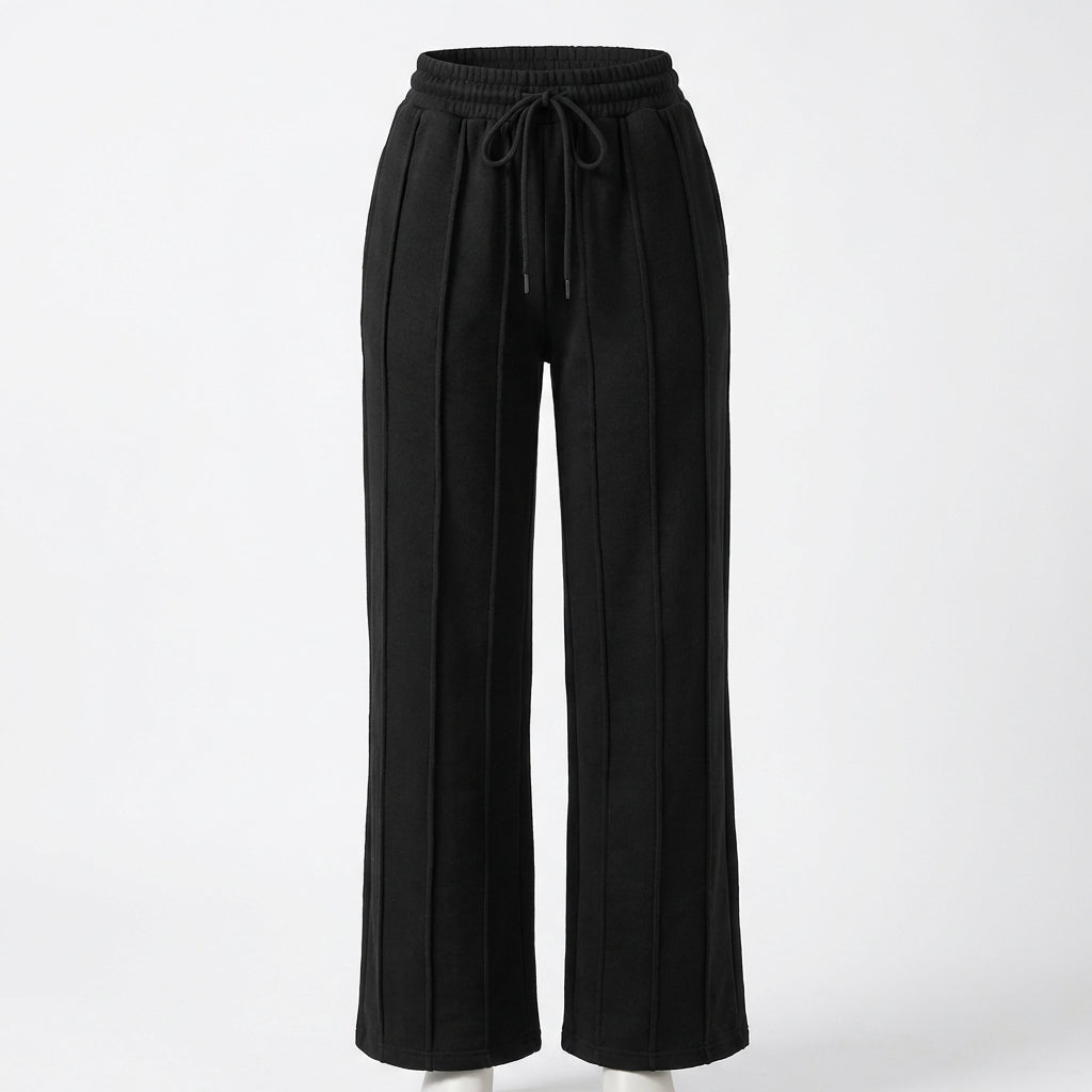 Isla | Women’s Sweat Pants With Drawstring Waist And Wide Leg Silhouette | Casual