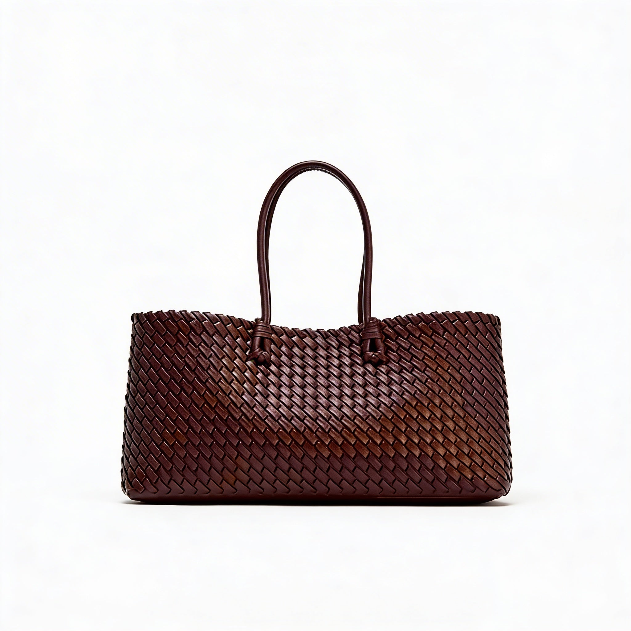 Isla | Women’s Tote Bag With Woven Texture And Long Handles | Elegant