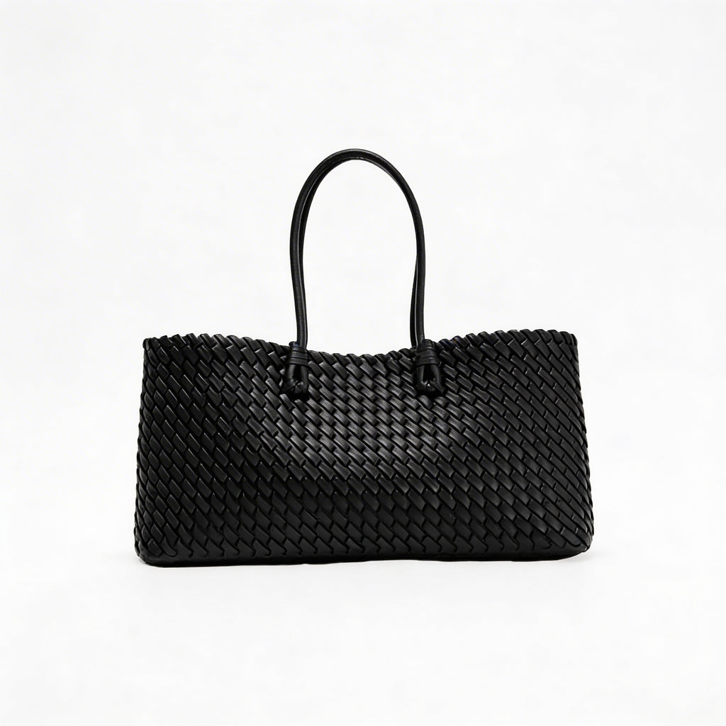Isla | Women’s Tote Bag With Woven Texture And Long Handles | Elegant