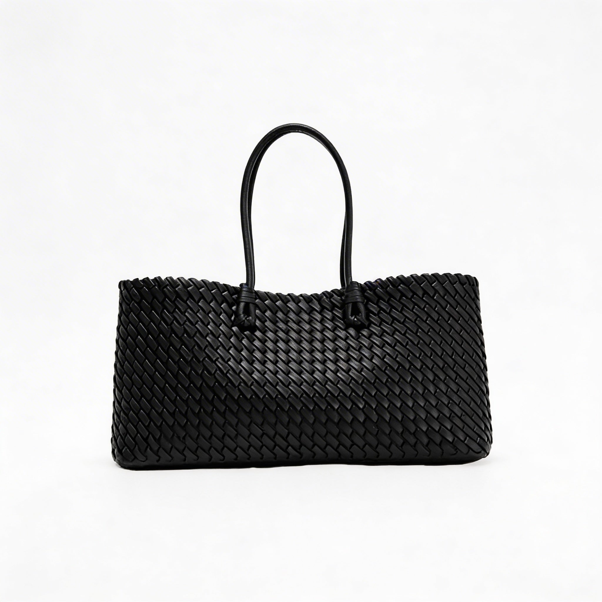 Isla | Women’s Tote Bag With Woven Texture And Long Handles | Elegant