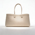 Isla | Women’s Tote Bag With Woven Texture And Long Handles | Elegant