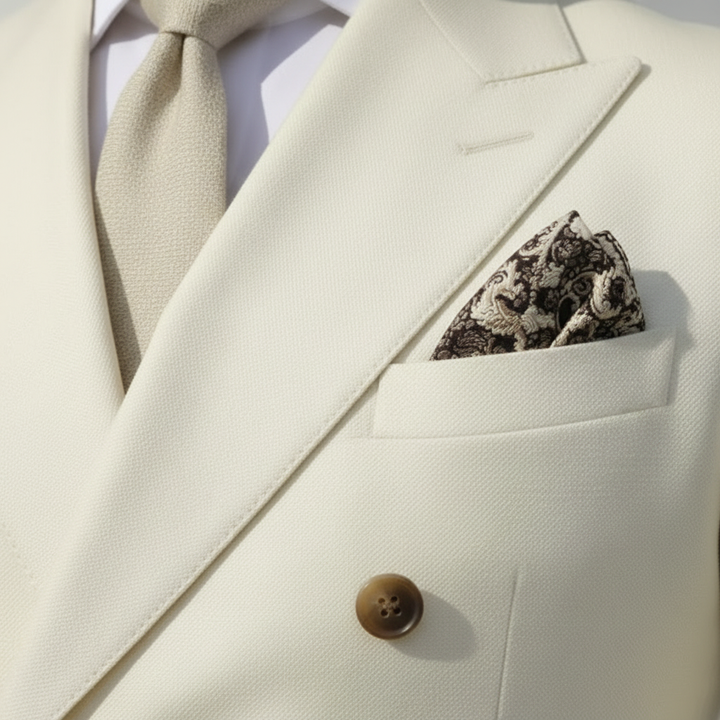 Jackson | Men's Double Breasted Suit Set With Peak Lapel And Button Front | Formal