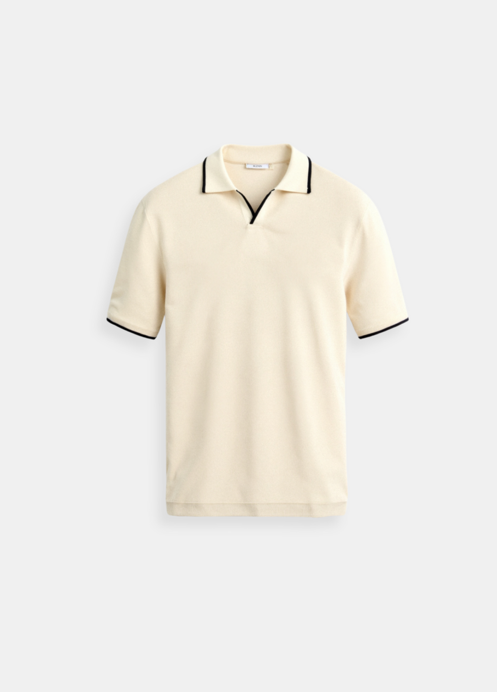 Kaelan | Men's Polo Shirt With Zip Collar And Short Sleeves | Smart Casual