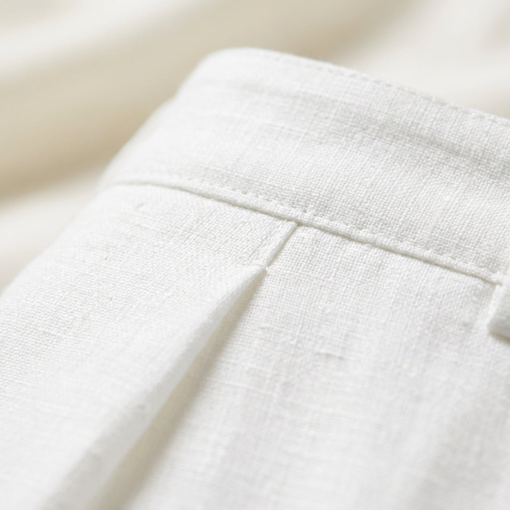 Leo | Men’s Linen Trouser With Pleated Front And Straight Leg Silhouette | Formal