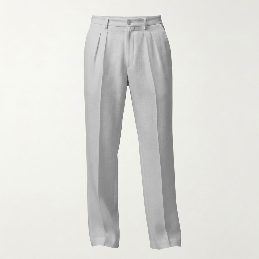Leo | Men’s Linen Trouser With Pleated Front And Straight Leg Silhouette | Formal