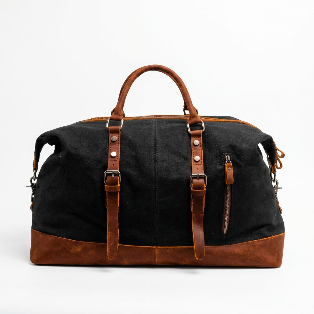 Leo | Unisex Duffel Bag With Zip Pocket And Buckle Straps | Travel