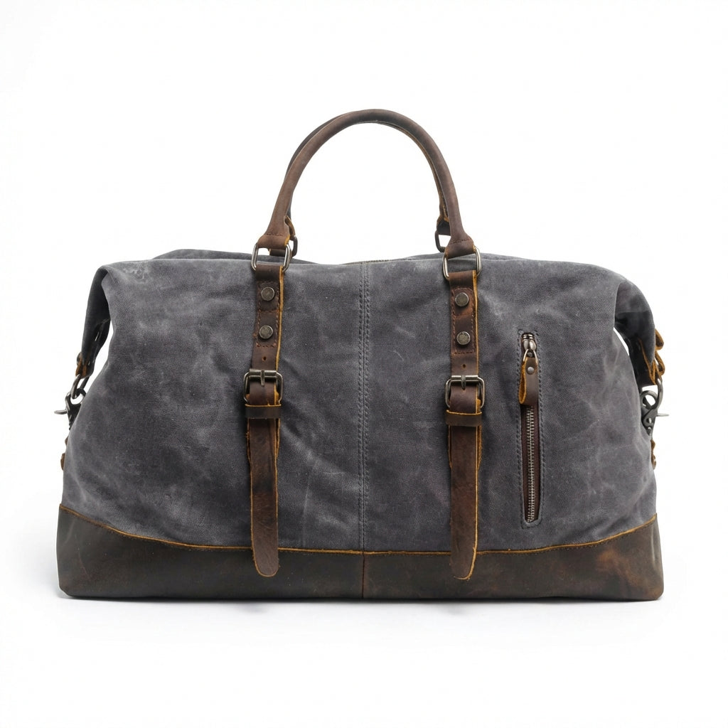 Leo | Unisex Duffel Bag With Zip Pocket And Buckle Straps | Travel