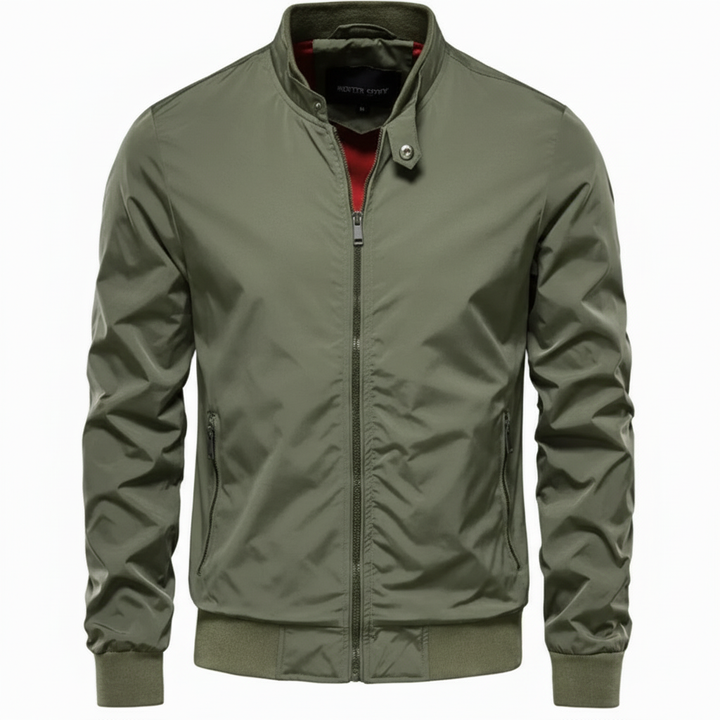 Liam | Men's Bomber Jacket With Zip Closure And High Neck | Casual